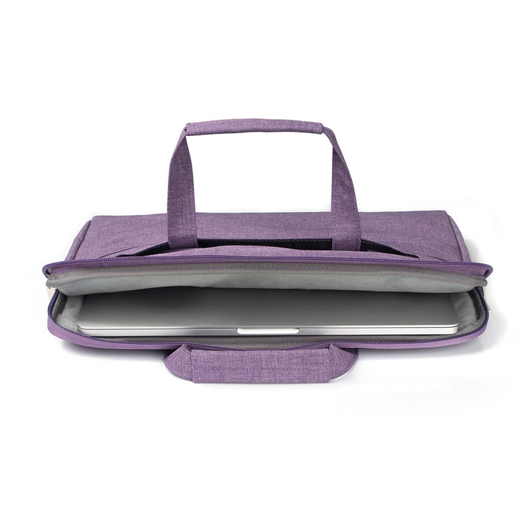 Portable One Shoulder Handheld Zipper Laptop Bag, For 15.4 inch and Below Macbook, Samsung, Lenovo, Sony, DELL Alienware, CHUWI, ASUS, HP (Purple) - 15 inch by PMC Jewellery | Online Shopping South Africa | PMC Jewellery | Buy Now Pay Later Mobicred