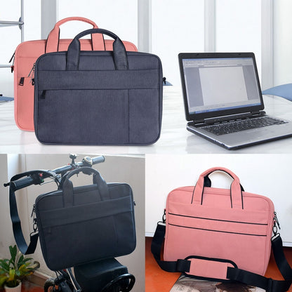 DJ03 Waterproof Anti-scratch Anti-theft One-shoulder Handbag for 13.3 inch Laptops, with Suitcase Belt(Navy Blue) - 13.3 inch by PMC Jewellery | Online Shopping South Africa | PMC Jewellery | Buy Now Pay Later Mobicred