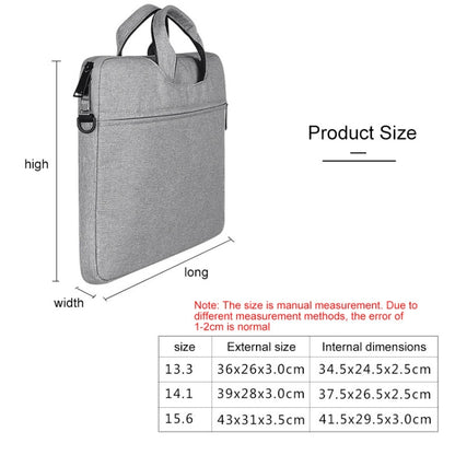 ST01S Waterproof Oxford Cloth Hidden Portable Strap One-shoulder Handbag for 13.3 inch Laptops(Light Grey) - 13.3 inch by PMC Jewellery | Online Shopping South Africa | PMC Jewellery | Buy Now Pay Later Mobicred