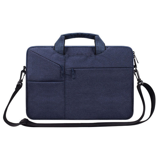 ST02S Waterproof Tear Resistance Hidden Portable Strap One-shoulder Handbag for 13.3 inch Laptops, with Suitcase Belt(Navy Blue) - 13.3 inch by PMC Jewellery | Online Shopping South Africa | PMC Jewellery | Buy Now Pay Later Mobicred