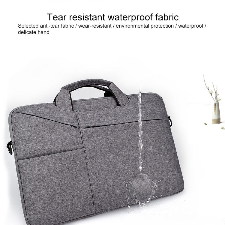 ST02S Waterproof Tear Resistance Hidden Portable Strap One-shoulder Handbag for 15.6 inch Laptops, with Suitcase Belt(Light Grey) - 15.6 - 17 inch by PMC Jewellery | Online Shopping South Africa | PMC Jewellery | Buy Now Pay Later Mobicred