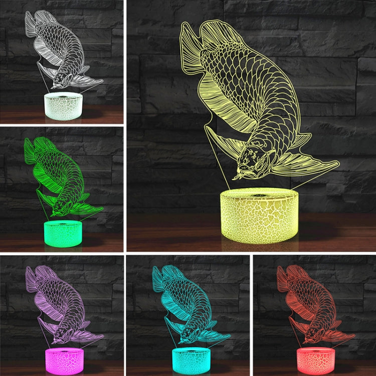 Fish Shape 3D Colorful LED Vision Light Table Lamp, Charging Touch Version - Novelty Lighting by PMC TechLife | Online Shopping South Africa | PMC TechLife | Buy Now Pay Later Mobicred
