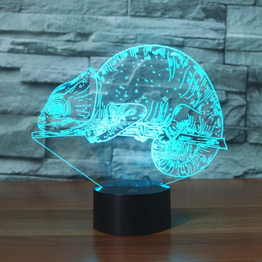 Chameleon Shape 3D Colorful LED Vision Light Table Lamp, Charging Touch Version - Novelty Lighting by PMC Jewellery | Online Shopping South Africa | PMC Jewellery | Buy Now Pay Later Mobicred