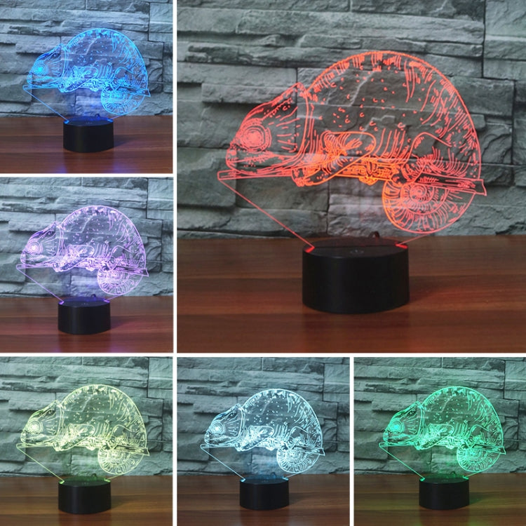 Chameleon Shape 3D Colorful LED Vision Light Table Lamp, Crack Remote Control Version - Novelty Lighting by PMC TechLife | Online Shopping South Africa | PMC TechLife | Buy Now Pay Later Mobicred