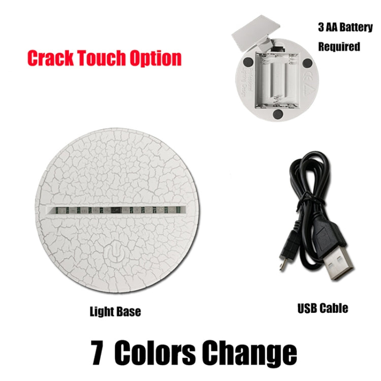 Two Butterflies Shape 3D Colorful LED Vision Light Table Lamp, Crack Touch Version - Novelty Lighting by PMC TechLife | Online Shopping South Africa | PMC TechLife | Buy Now Pay Later Mobicred