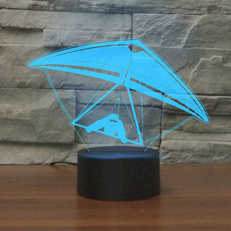 Hang Glider Shape 3D Colorful LED Vision Light Table Lamp, USB Touch Version - Novelty Lighting by PMC TechLife | Online Shopping South Africa | PMC TechLife | Buy Now Pay Later Mobicred