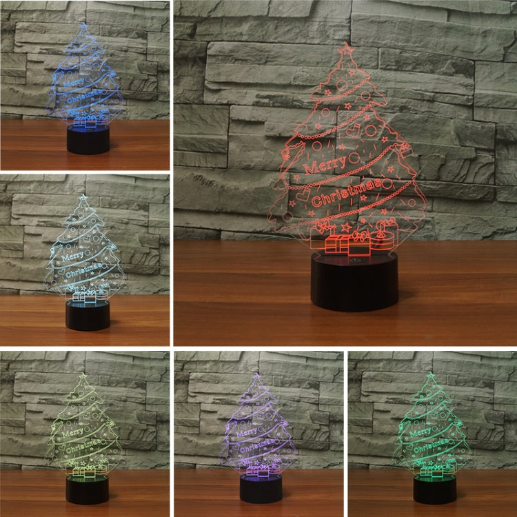 Christmas Tree Shape 3D Colorful LED Vision Light Table Lamp, USB Touch Version - Novelty Lighting by PMC TechLife | Online Shopping South Africa | PMC TechLife | Buy Now Pay Later Mobicred