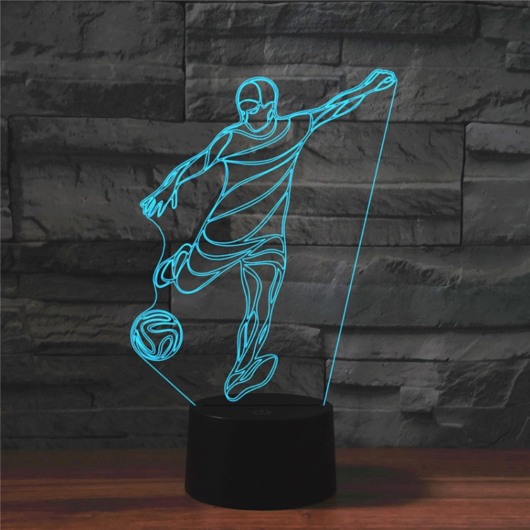 Playing Football Shape 3D Colorful LED Vision Light Table Lamp, Crack Remote Control Version - Novelty Lighting by PMC TechLife | Online Shopping South Africa | PMC TechLife | Buy Now Pay Later Mobicred