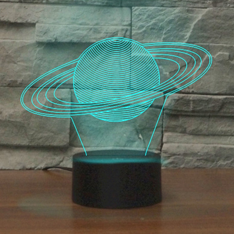 Saturn Shape 3D Colorful LED Vision Light Table Lamp, Crack Remote Control Version - Novelty Lighting by PMC TechLife | Online Shopping South Africa | PMC TechLife | Buy Now Pay Later Mobicred