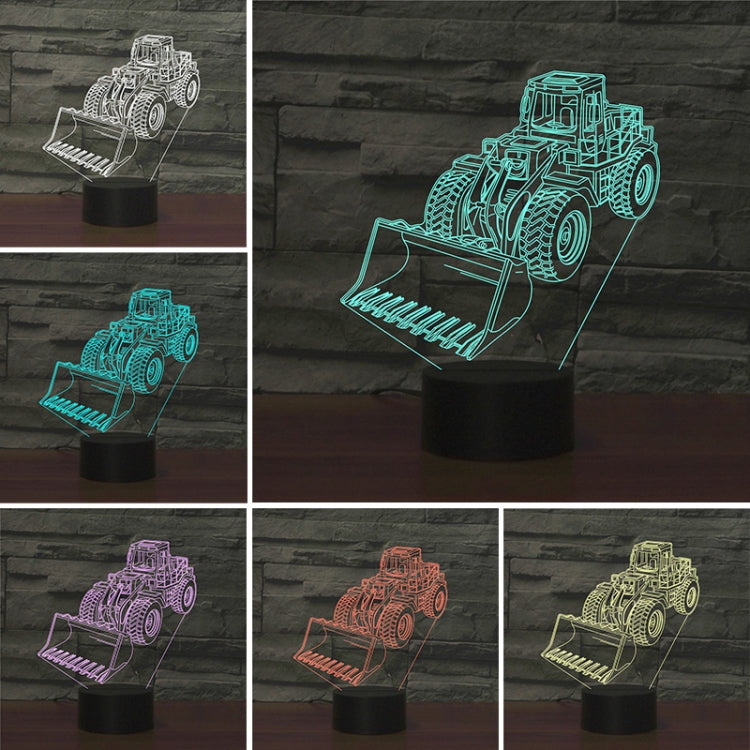 Excavator Shape 3D Colorful LED Vision Light Table Lamp, 16 Colors Remote Control Version - Novelty Lighting by PMC TechLife | Online Shopping South Africa | PMC TechLife | Buy Now Pay Later Mobicred