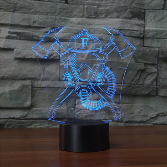 Fire Mask Shape 3D Colorful LED Vision Light Table Lamp, Charging Touch Version - Novelty Lighting by PMC Jewellery | Online Shopping South Africa | PMC Jewellery | Buy Now Pay Later Mobicred