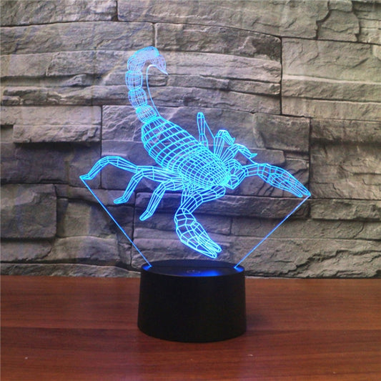 Scorpion Shape 3D Colorful LED Vision Light Table Lamp, Charging Touch Version - Novelty Lighting by PMC Jewellery | Online Shopping South Africa | PMC Jewellery | Buy Now Pay Later Mobicred