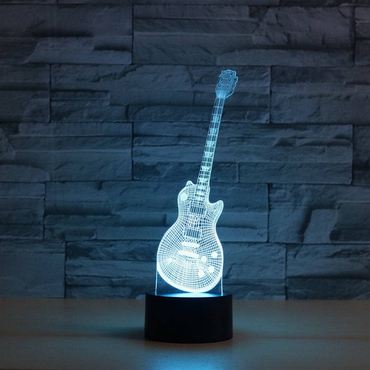 Guitar Shape 3D Colorful LED Vision Light Table Lamp, Crack Remote Control Version - Novelty Lighting by PMC TechLife | Online Shopping South Africa | PMC TechLife | Buy Now Pay Later Mobicred