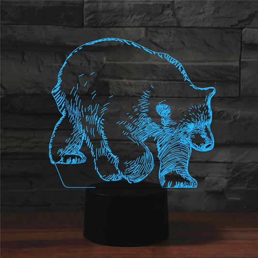 Bear Shape 3D Colorful LED Vision Light Table Lamp, 16 Colors Remote Control Version - Novelty Lighting by PMC Jewellery | Online Shopping South Africa | PMC Jewellery | Buy Now Pay Later Mobicred