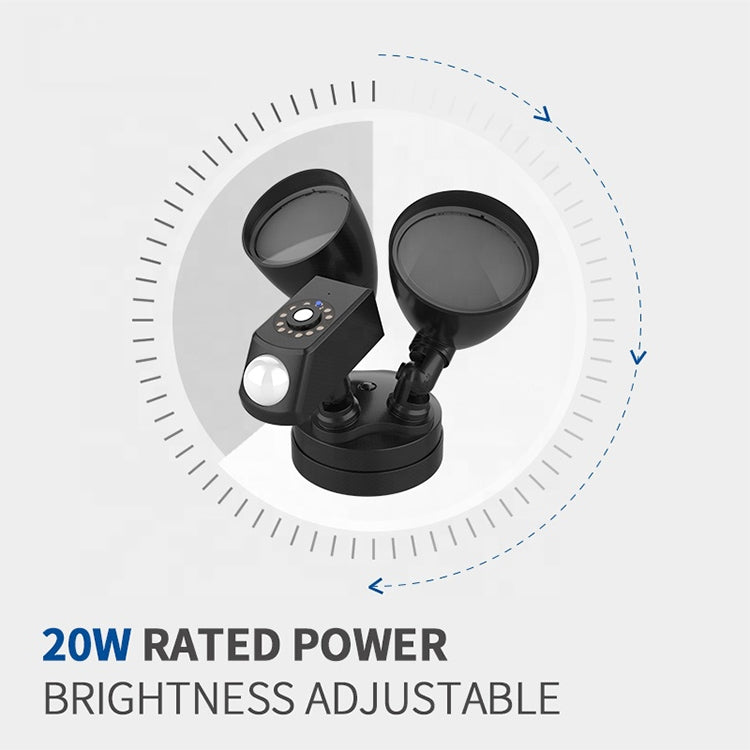 20W LED Smart Sensor Outdoor Floodlight with 1080P Security Camera, 5000K White Light (White) - Street Lights by PMC Jewellery | Online Shopping South Africa | PMC Jewellery | Buy Now Pay Later Mobicred