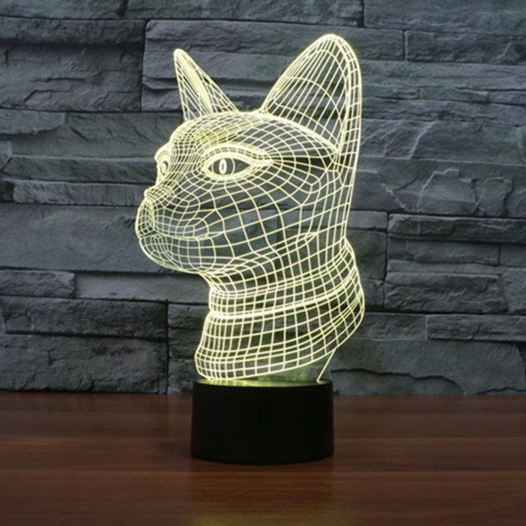 Side Face Cat Style 3D Touch Switch Control LED Light , 7 Color Discoloration Creative Visual Stereo Lamp Desk Lamp Night Light - Novelty Lighting by PMC TechLife | Online Shopping South Africa | PMC TechLife | Buy Now Pay Later Mobicred