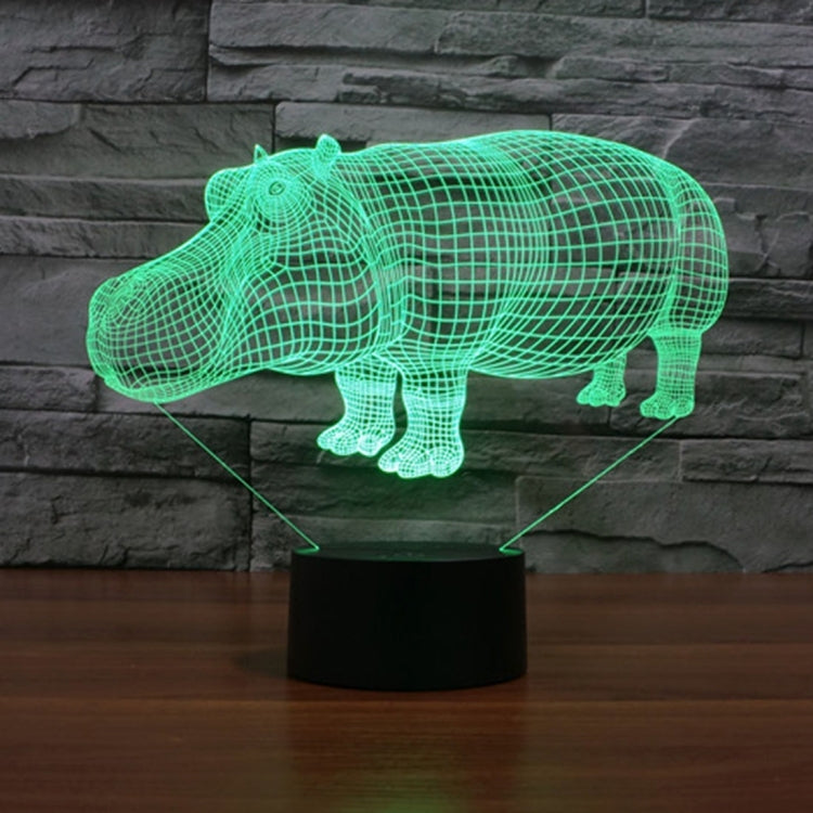 Rhino Style 3D Touch Switch Control LED Light , 7 Color Discoloration Creative Visual Stereo Lamp Desk Lamp Night Light - Novelty Lighting by PMC TechLife | Online Shopping South Africa | PMC TechLife | Buy Now Pay Later Mobicred