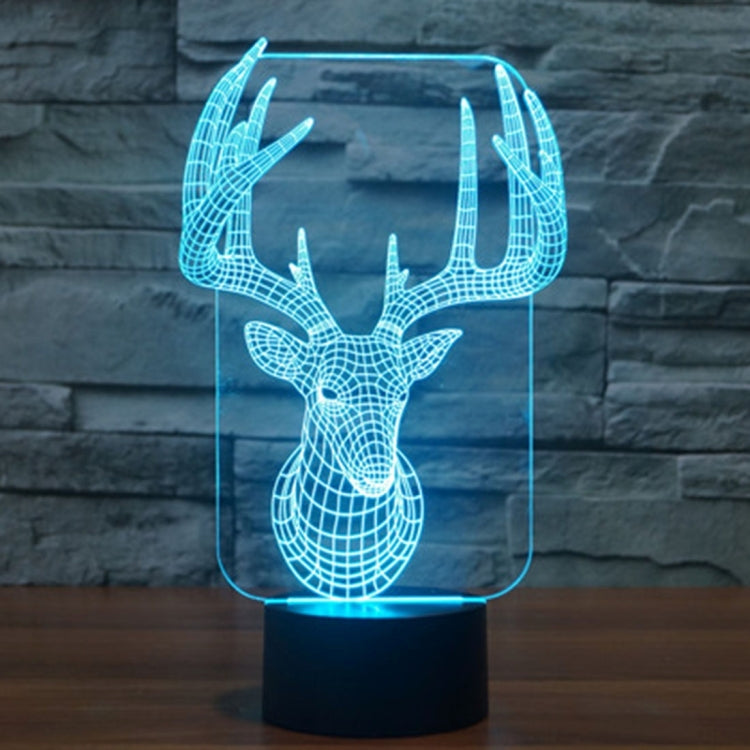Elaphurus Davidianus Style 3D Touch Switch Control LED Light , 7 Color Discoloration Creative Visual Stereo Lamp Desk Lamp Night Light - Novelty Lighting by PMC TechLife | Online Shopping South Africa | PMC TechLife | Buy Now Pay Later Mobicred