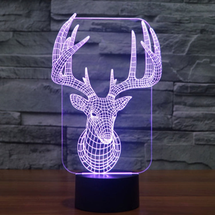 Elaphurus Davidianus Style 3D Touch Switch Control LED Light , 7 Color Discoloration Creative Visual Stereo Lamp Desk Lamp Night Light - Novelty Lighting by PMC TechLife | Online Shopping South Africa | PMC TechLife | Buy Now Pay Later Mobicred