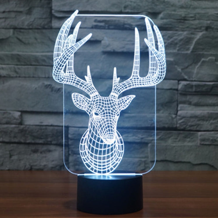 Elaphurus Davidianus Style 3D Touch Switch Control LED Light , 7 Color Discoloration Creative Visual Stereo Lamp Desk Lamp Night Light - Novelty Lighting by PMC TechLife | Online Shopping South Africa | PMC TechLife | Buy Now Pay Later Mobicred