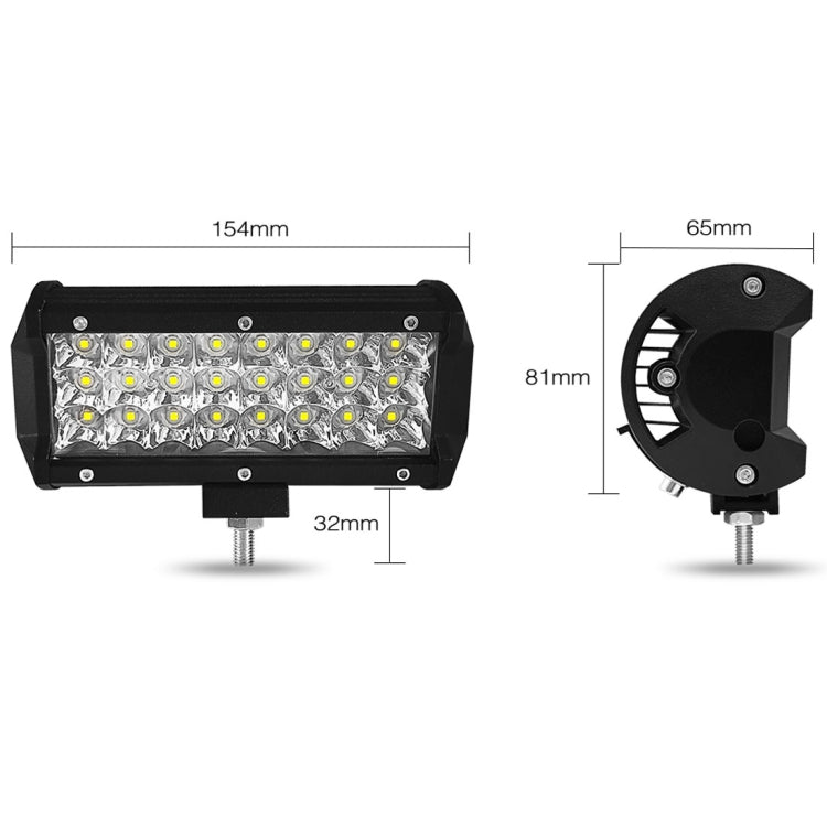 7 inch 18W 1800LM 3 Row LED Strip Light Working Refit Off-road Vehicle Lamp Roof Strip Light - Work Lights by PMC Jewellery | Online Shopping South Africa | PMC Jewellery | Buy Now Pay Later Mobicred