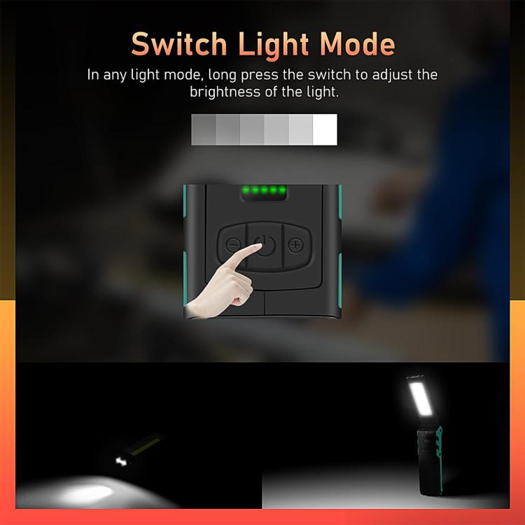 ES106 IP44 Waterproof COB Work Light USB Rechargeable Emergency Flashlight - Camping Lighting by PMc TechLife | Online Shopping South Africa | PMc TechLife | Buy Now Pay Later Mobicred