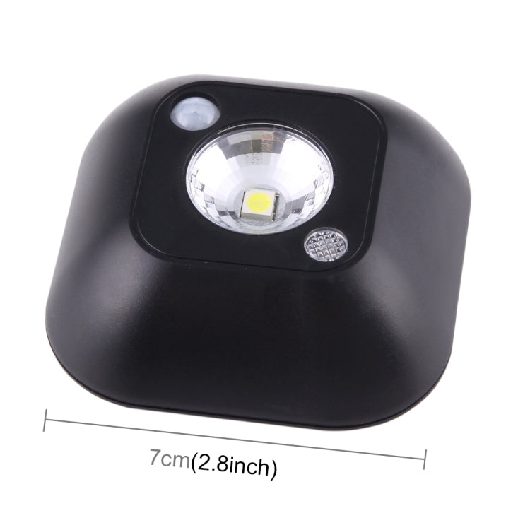 White Light Mini Human Body Motion Induction Ceiling Night Light , Porch Wall Lamps for Cabinets / Bedroom / Bathroom / Living Room, Sensor Distance: 2-3m(Black) - Sensor LED Lights by PMC TechLife | Online Shopping South Africa | PMC TechLife | Buy Now Pay Later Mobicred