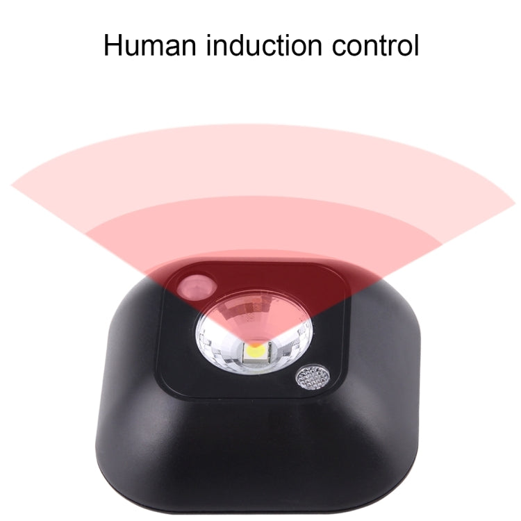 White Light Mini Human Body Motion Induction Ceiling Night Light , Porch Wall Lamps for Cabinets / Bedroom / Bathroom / Living Room, Sensor Distance: 2-3m(Black) - Sensor LED Lights by PMC TechLife | Online Shopping South Africa | PMC TechLife | Buy Now Pay Later Mobicred