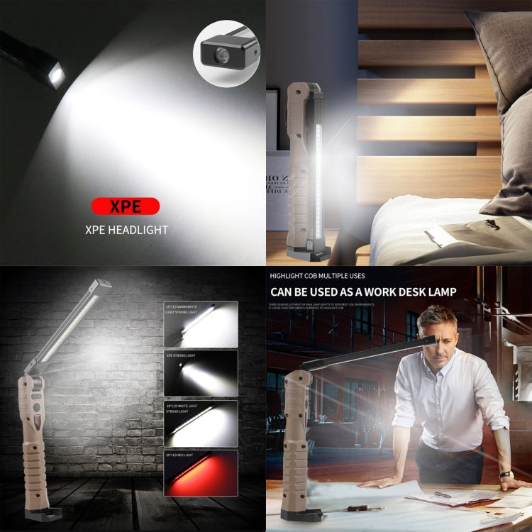 FA-WK06 Multifunctional Rechargeable Folding Work Emergency Light with Power Bank Function - Camping Lighting by PMc TechLife | Online Shopping South Africa | PMc TechLife | Buy Now Pay Later Mobicred