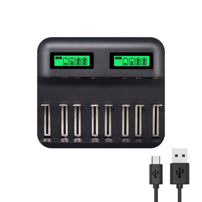 5V 2A USB 8 Slot Battery Charger for AA & AAA & C / D Battery, with LCD Display - Charger & Converter by PMC Jewellery | Online Shopping South Africa | PMC Jewellery