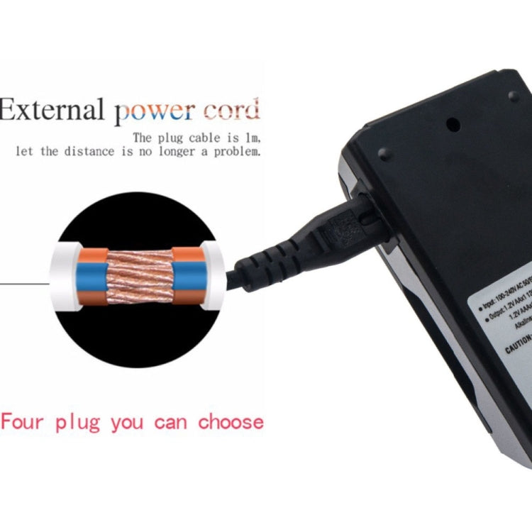 AC 100-240V 4 Slot Battery Charger for AA & AAA Battery, with LCD Display, EU Plug - free shipping - PMC Jewellery - Order now!