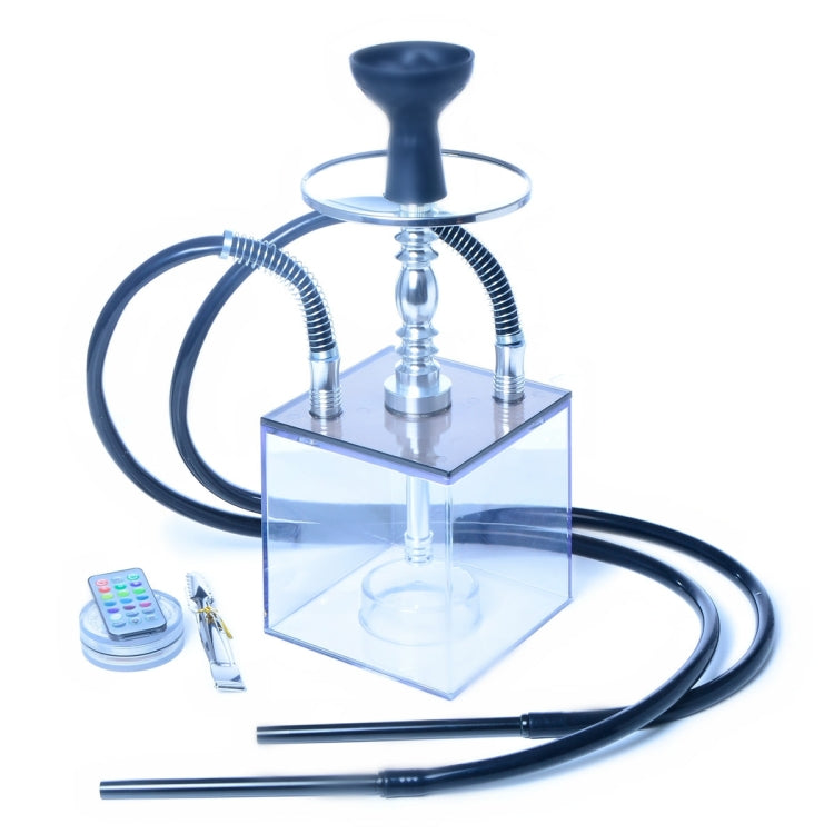 Cube Acrylic Double Pipe Hookah Set - free shipping - PMC TechLife - Order now!