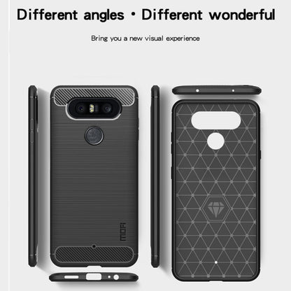 MOFI Brushed Texture Carbon Fiber TPU Case for LG Q8(Grey) - LG by MOFI | Online Shopping South Africa | PMC Jewellery | Buy Now Pay Later Mobicred