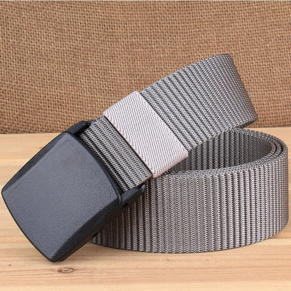 YKK 3.8cm Wide Outdoor Riding Hiking Sports Casual Style Multifunctional Nylon Waist Belt (Grey) - Belts by PMC Jewellery | Online Shopping South Africa | PMC Jewellery | Buy Now Pay Later Mobicred