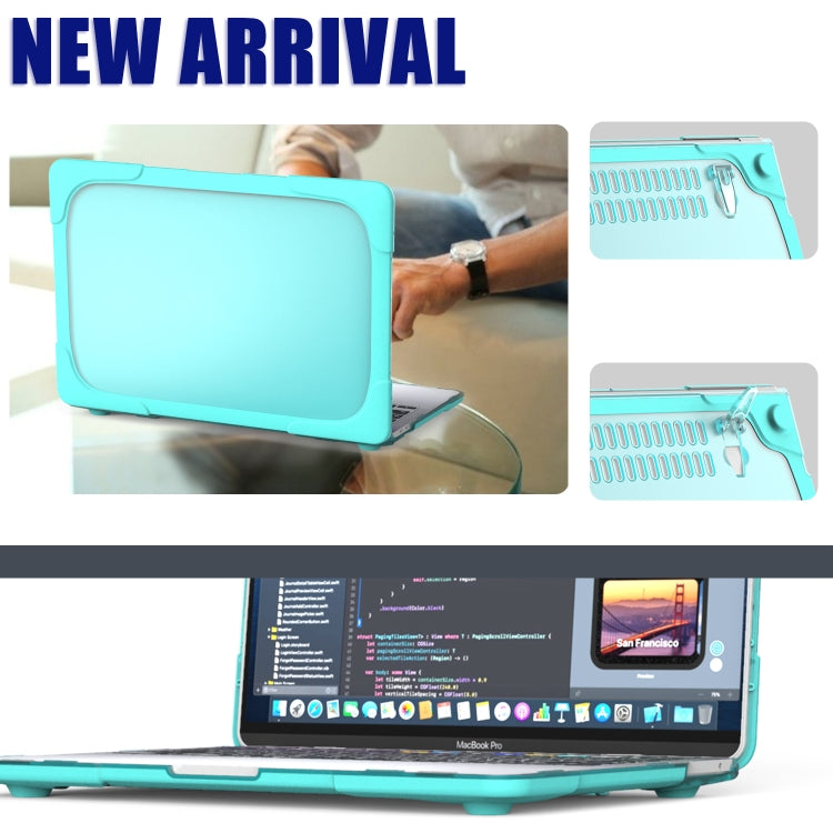 For MacBook Pro 13 inch 2022 & A2289 / A2251 / A2338 2020 PC + TPU Two Colors Laptop Protective Case(Mint Green) - MacBook Pro Cases by PMC Jewellery | Online Shopping South Africa | PMC Jewellery | Buy Now Pay Later Mobicred