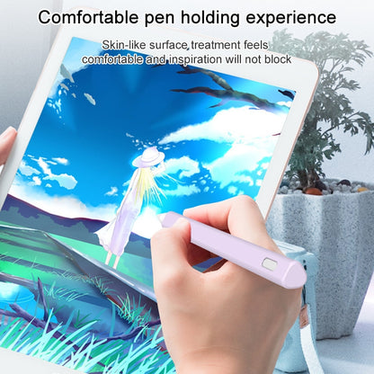 LOVE MEI For Apple Pencil 2 Triangle Shape Stylus Pen Silicone Protective Case Cover(Purple) - Pencil Accessories by LOVE MEI | Online Shopping South Africa | PMC Jewellery