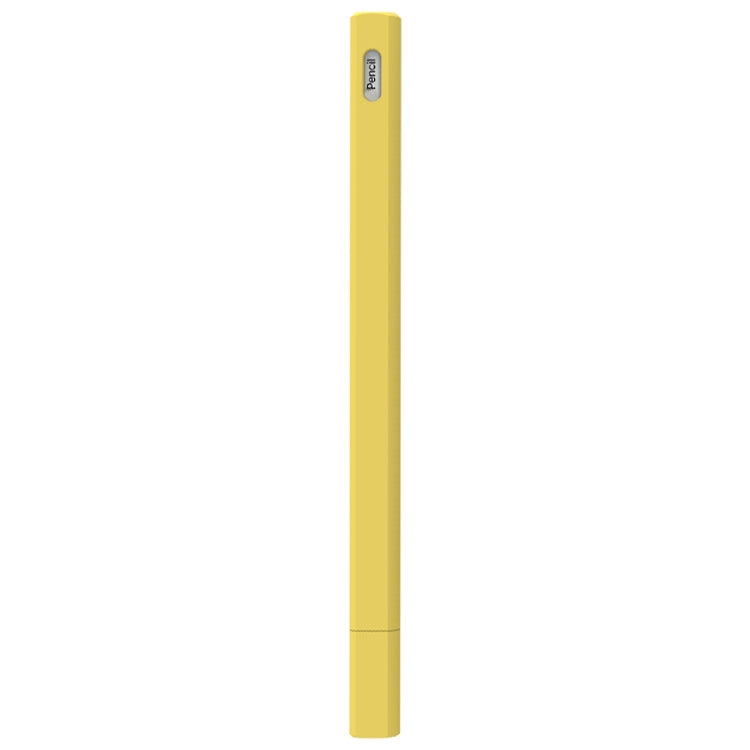 LOVE MEI For Apple Pencil 2 Triangle Shape Stylus Pen Silicone Protective Case Cover(Yellow) - Pencil Accessories by LOVE MEI | Online Shopping South Africa | PMC Jewellery