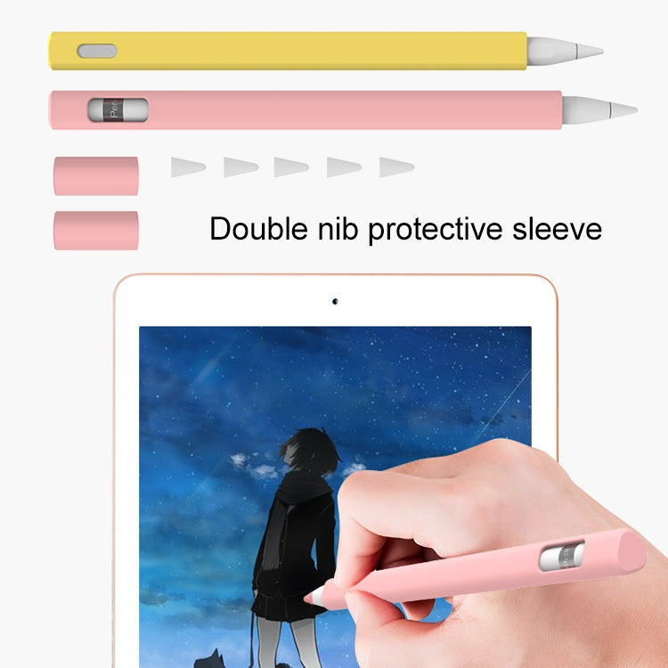 LOVE MEI For Apple Pencil 2 Triangle Shape Stylus Pen Silicone Protective Case Cover(Fluorescent Green) - Pencil Accessories by LOVE MEI | Online Shopping South Africa | PMC Jewellery | Buy Now Pay Later Mobicred