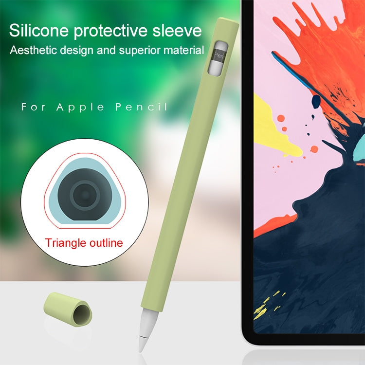 LOVE MEI For Apple Pencil 1 Triangle Shape Stylus Pen Silicone Protective Case Cover (Yellow) - Pencil Accessories by LOVE MEI | Online Shopping South Africa | PMC TechLife