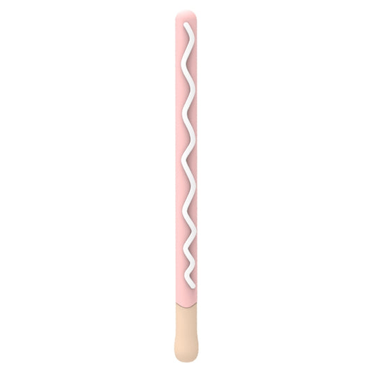 LOVE MEI For Apple Pencil 2 Stripe Design Stylus Pen Silicone Protective Case Cover (Pink) - Pencil Accessories by LOVE MEI | Online Shopping South Africa | PMC Jewellery