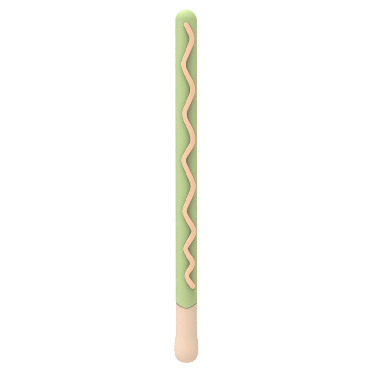 LOVE MEI For Apple Pencil 2 Stripe Design Stylus Pen Silicone Protective Case Cover (Green) - Pencil Accessories by LOVE MEI | Online Shopping South Africa | PMC Jewellery