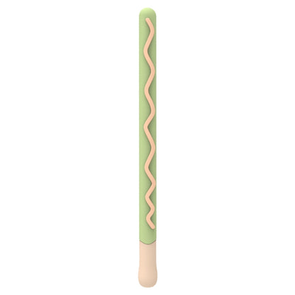 LOVE MEI For Apple Pencil 2 Stripe Design Stylus Pen Silicone Protective Case Cover (Green) - Pencil Accessories by LOVE MEI | Online Shopping South Africa | PMC Jewellery