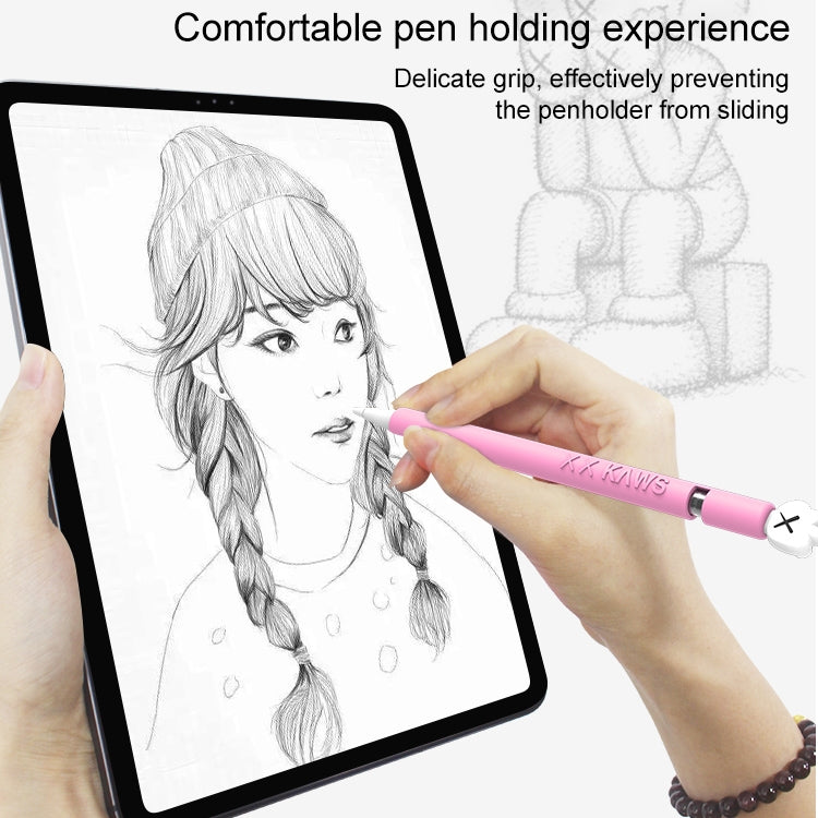 LOVE MEI For Apple Pencil 2 Middle Finger Shape Stylus Pen Silicone Protective Case Cover (Pink) - Pencil Accessories by LOVE MEI | Online Shopping South Africa | PMC Jewellery