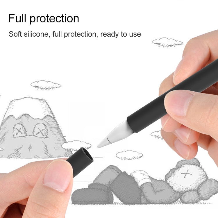 LOVE MEI For Apple Pencil 1 Middle Finger Shape Stylus Pen Silicone Protective Case Cover (Purple) - Pencil Accessories by LOVE MEI | Online Shopping South Africa | PMC Jewellery