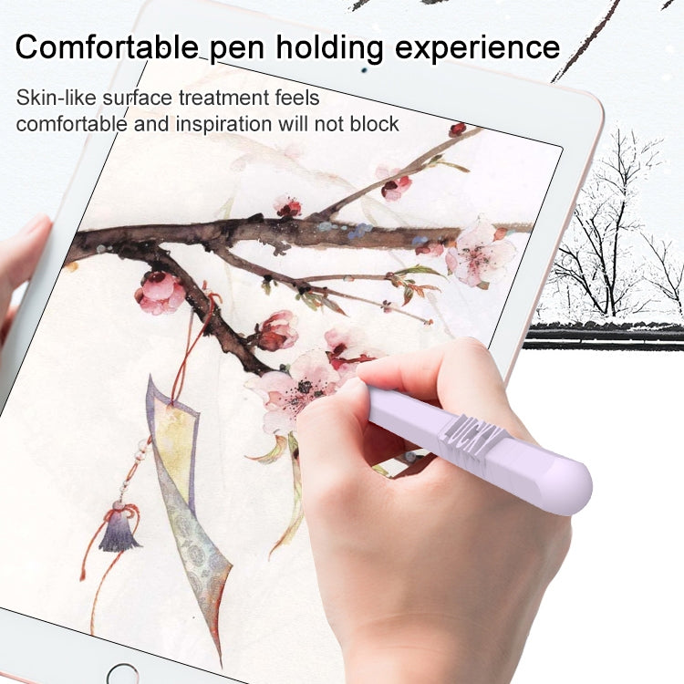 LOVE MEI For Apple Pencil 1 Number Letter Design Stylus Pen Silicone Protective Case Cover(Yellow) - Pencil Accessories by LOVE MEI | Online Shopping South Africa | PMC Jewellery