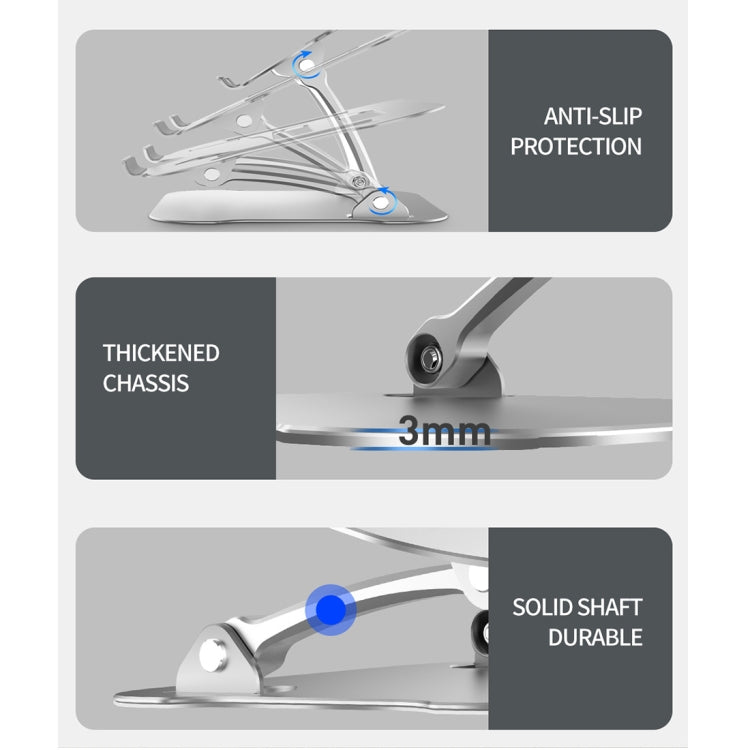 R-JUST Lifting Adjustable Laptop Stand(Silver) - free shipping - PMC TechLife - Order now!