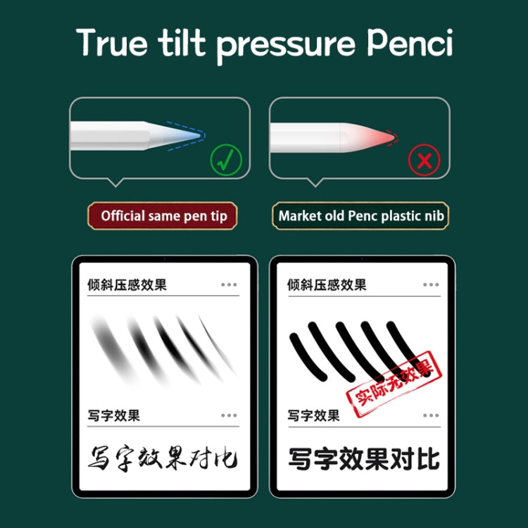 JD12 Anti-mistouch Stylus Pen with Battery Display(White) - Stylus Pen by PMC TechLife | Online Shopping South Africa | PMC TechLife | Buy Now Pay Later Mobicred