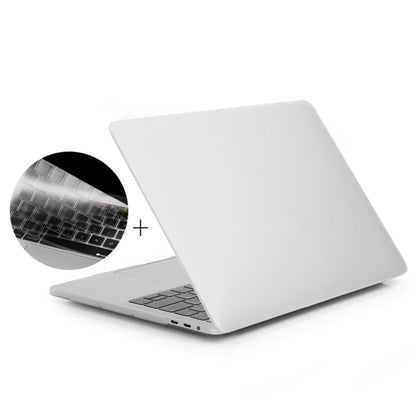 ENKAY Hat-Prince 2 in 1 Frosted Hard Shell Plastic Protective Case + Europe Version Ultra-thin TPU Keyboard Protector Cover for 2016 MacBook Pro 15.4 Inch with Touch Bar (A1707) (White) - MacBook Pro Cases by ENKAY | Online Shopping South Africa | PMC Jewellery | Buy Now Pay Later Mobicred