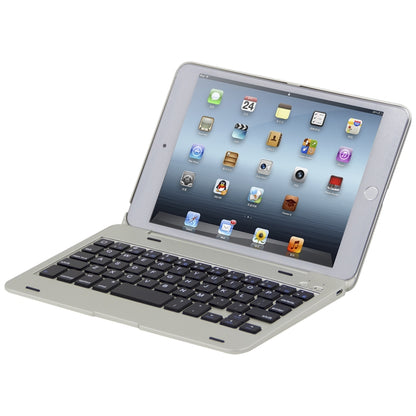 F1+ For iPad mini 5 / 4 Laptop Version Plastic Bluetooth Keyboard Tablet Case(Silver) - For iPad mini by PMC Jewellery | Online Shopping South Africa | PMC Jewellery