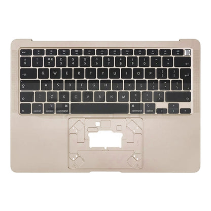 For Macbook Air 13 2020 M1 A2337 C-side Cover + UK Edition Key Board (Gold) - Bottom Cover by PMC Jewellery | Online Shopping South Africa | PMC Jewellery